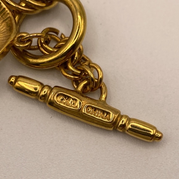 Vintage chunky chain with crystal link KJL 1980-86 - Picture 4 of 9